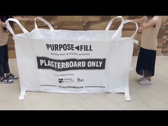 100% वर्जिन पीपी 170gsm 1500 किग्रा अपशिष्ट स्किप बैग एसजीएस जंबो बल्क बैग